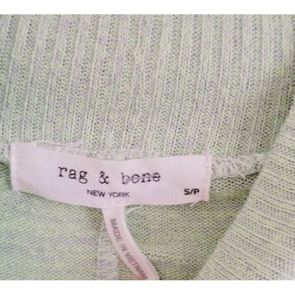 Rag & Bone Lime Green Knit Long Sleeve Mockneck Pullover Sweater Women Size S - Picture 2 of 8
